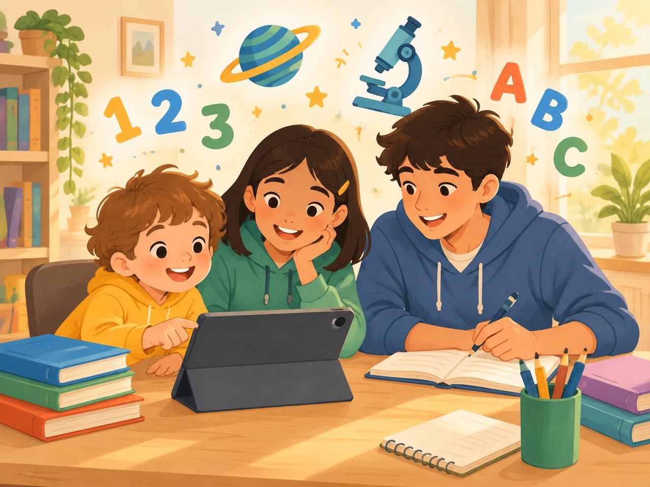 Kids practicing together after school